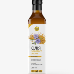Олія льону золотого, першого холодного віджиму, ТМ "Корисна олія"