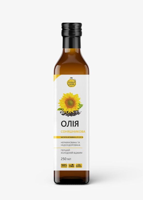 Соняшникова олія першого холодного віджиму, ТМ "Корисна олія" Соняшникова олія першого холодного віджиму, ТМ "Корисна олія"